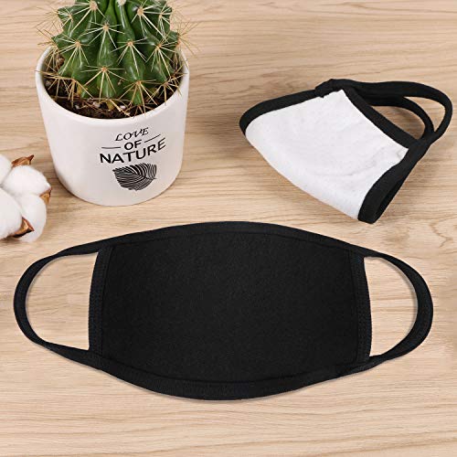 Cotton Mouth Mask Anti Dust Mouth Mask,Unisex Black Face Mask Reusable Fashion Mask Anime Face Mask Washable Mask Reusable Mask for Cycling Camping Travel for Adults Men Women