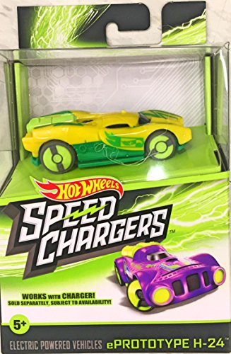 Hot wheels speed chargers- yellow eprototype h-24