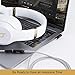 CableCreation 3.5mm Headphone Extension Cable, 3.5mm Male to Female Stereo Audio Extension Cable/90 Degree Right Angle Aux Cable with Gold Plated Connector, 1.5Feet /2-Pack