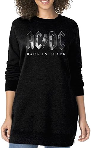 Back In Black Studio Album ACDC Women's Casual Long Sleeve Round Neck Hoodie