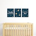 Twinkle Twinkle Little Star - Baby Boy Nursery Wall Art & Kids Room Decor - 7.5” x 10” - Set of 3 Prints
