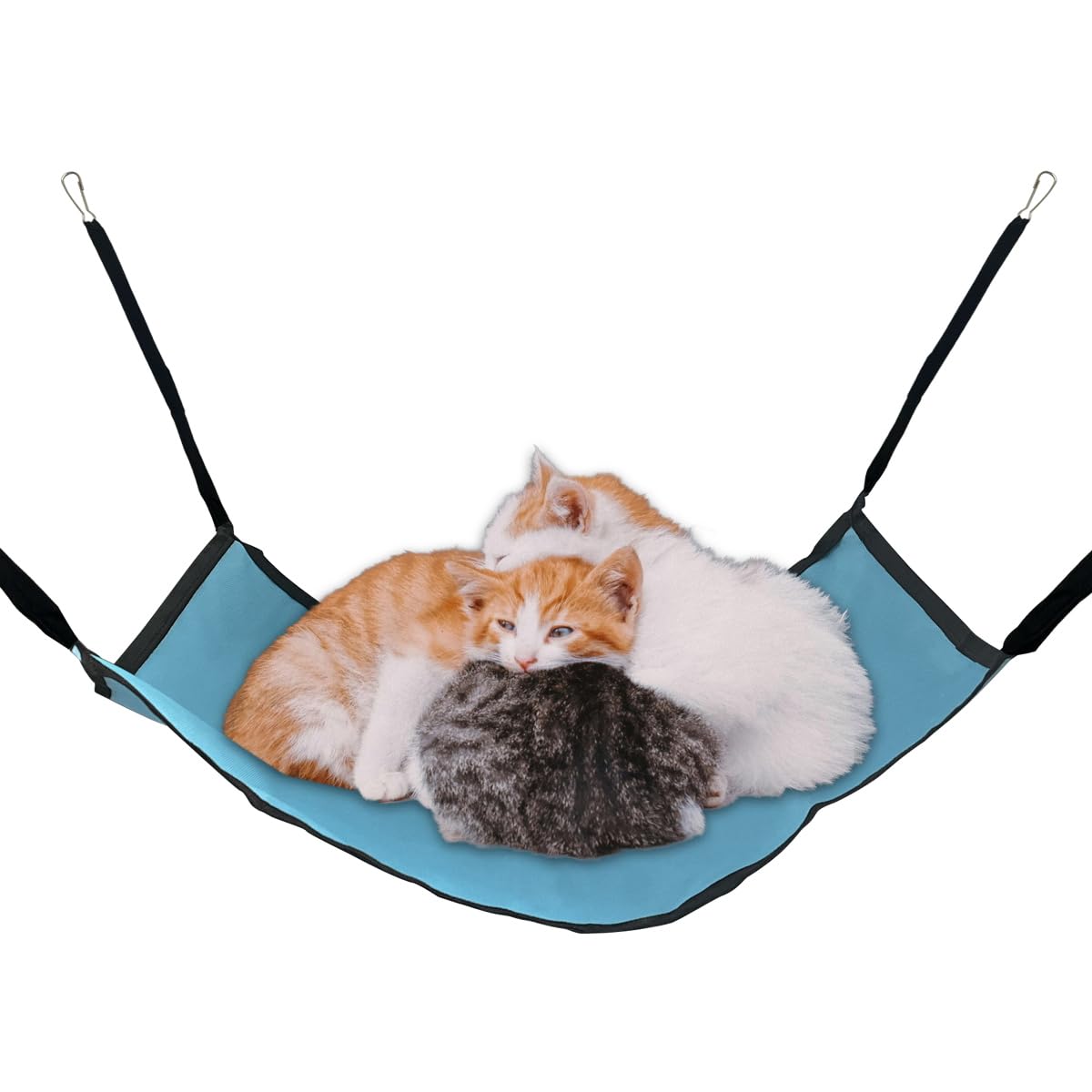 Photo 1 of zhuohai Cat Hammock for Cage Hanging ?Summer Breathable Coolness Oxford Cat Hammock Bed?with Straps and Metal Hooks Bed for Cats Small Dogs Rabbits