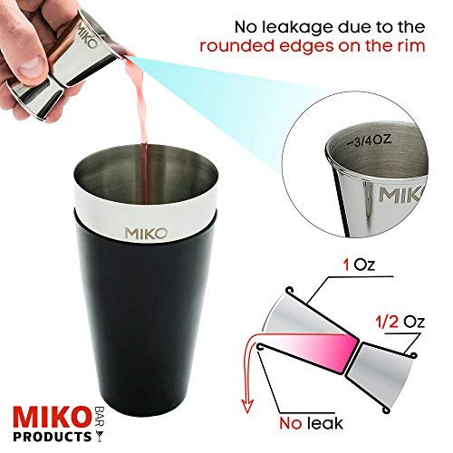 Home Bartender Kit - Cocktail Shaker Bar Set - Includes Bar Tools & Bartender Accessories: Boston Cocktail Shaker,Muddler,Strainer,Jigger,Bar Spoon,Corkscrew and Bonus Recipes EBook