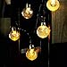 RECESKY Globe Battery Operated String Lights with Timer 60 LED 29ft Crystal Ball Decor Lighting for Outdoor Indoor Garden Party House Garland Ornament Christmas Tree Decorations - Warm White