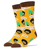 Oooh Yeah Men's Luxury Combed Cotton Crew Socks - Bob Ross Happy Tree