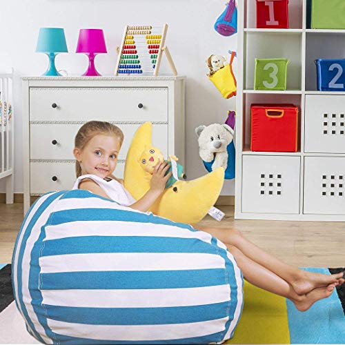 Butiline Bean Bag Storage Chair,Large Beanbag Chairs for Kids,Multi-Purpose Plush Toy Stuffed Storage Bag Seat