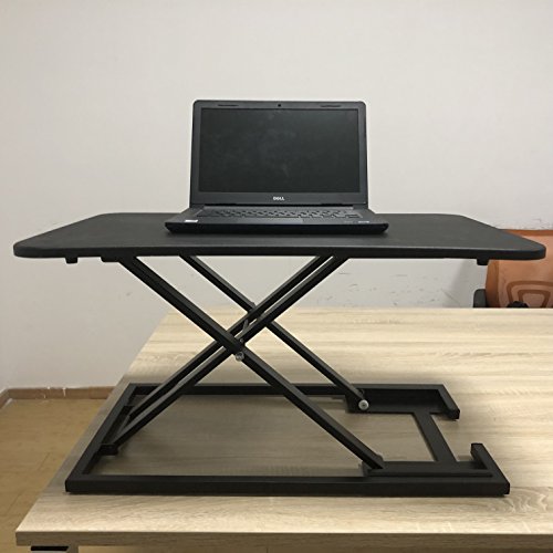 Modrine Height Adjustable Standing Desk –Size 29in x19in Workspace ,Instantly Convert any Desk to a Sit / Stand up Desk (Black One)