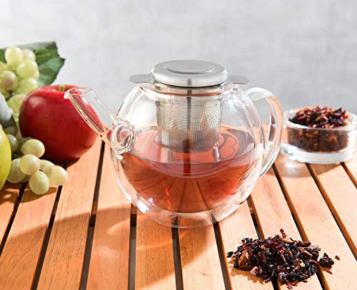 Rosenstein & Söhne Teefilter: Edelstahl-Teesieb micro-geätzt mit Deckel, für Tassen & Kannen (Teefilter Edelstahl, Gewürzsieb, Kaffeebereiter) – Bild 4