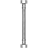 Cunsen One Piece Stainless Steel Flexible Faucet Connector, 1/2 Inch FIP x 1/2 Inch FIP, Braided Stainless Steel Faucet Suppl