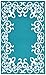 Garland Rug Bordeaux Area Rug, 5 by 7-Feet, Teal/White