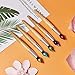 Outus 10 Pieces Paintbrush Pens for Art Teacher Gifts, Bamboo Brush Shape Ballpoint Pen Retractable Ink Pens Novelty Pens Appreciation Gifts for Art Teacher Christmas Birthday Party Favors
