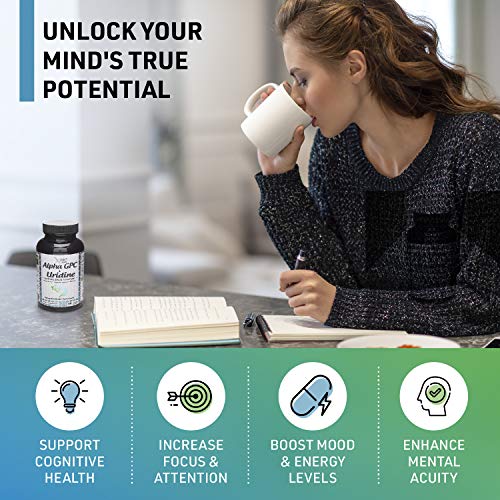 Alpha GPC Choline 600mg + Uridine Monophosphate 300mg 2in1 Nootropic