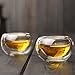 Zen Room Double Wall Glass, Borosilicate Glass Tea Cups 2oz,Set of 4/Insulated Thermal & Heat Resistant Design