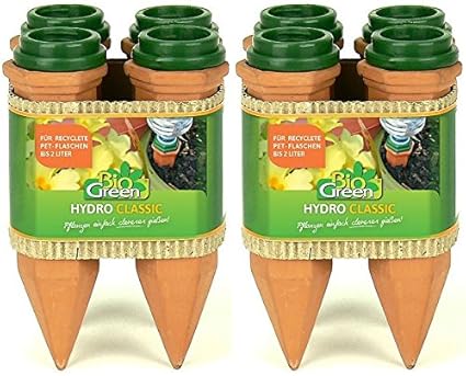 terracotta//gr/ün Bio Green Pflanzen Bew/ässerung Hydro Classic Tonkegel f/ür PET Flaschen