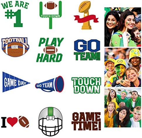 Amosfun 72Pcs Football Art Tattoos Football Sports Face Body Stickers Party Decorations