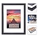 11x14 Picture Frame Black Solid Wood and Glass Photo Frame for Wall Display 8x10 with Mat or 11x14 Without Mat