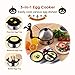 Egg Cooker, HoLife Stainless Steel Egg Boiler Steamer with Auto Shut off, 7 Egg Capacity for Soft, Medium, Hard Boiled Eggs, Omelettes-Silver