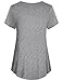 Baikea Women's Summer Maternity Nursing Top Short sleelve Comfy Breastfeeding Clothes Light Grey M