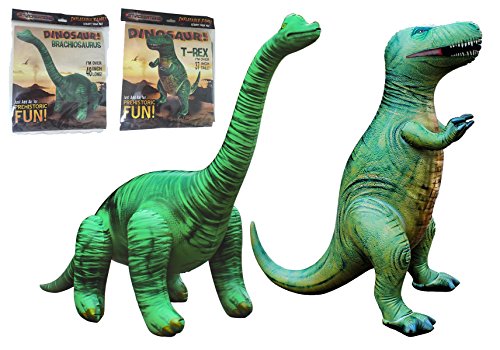 T-Rex Combo! Inflatable T-Rex and inflatable Brachiosaurus