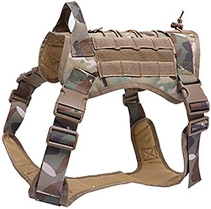 Tactical Dog Vest Military Water-resistant Harness With Detachable Molle Pouches/Patches Outdoor Training Handle Service Dog Vest