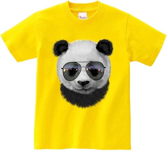 Amazon ノーブランド品 サングラスをかけたパンダ メンズ 半袖 Tシャツ オリジナルプリント 通販