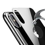Bovon 9H Hardness 3D Full Coverage Scratch Proof Cover Case Replacement Tempered Glass Screen Protector Back film for Apple iPhone X/10 - Black