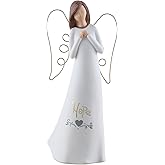 aishiCASA Angel Figurines Ceramic Sympathy Gifts for Loss of Loved One Angel Statue for Women Memorial Gifts Remembrance Gift, Bereavement Gifts, Thanksgiving and Home Decor (Hope Angel)