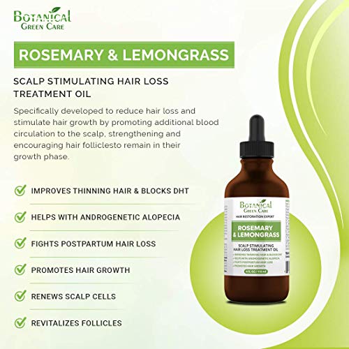 "Rosemary & Lemongrass" Hair Loss Scalp Treatment. DHT Blocker, Organic