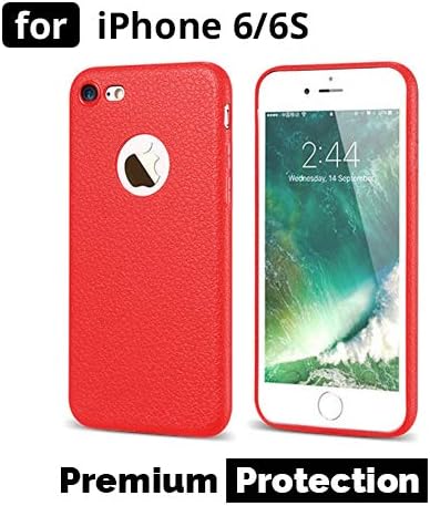 MOBILIFY’s Super Protection Soft TPU Texture Hot Back Case Cover for iPhone 6 / 6S (Texture Red)