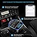 Naouis Bluetooth FM Transmitter For Car, FM Radio Transmitter Bluetooth 4.2 with Hands Free Calling, 2 USB Ports, USB Drive and Micro SD Card Slot