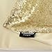 AMAZLINEN(TM Decorative Glitzy Sequin & Comfy Satin Knit Throw Pillow Cover 18 x 18 Pillow Covers,Hidden Zipper Design(Champagne Gold)