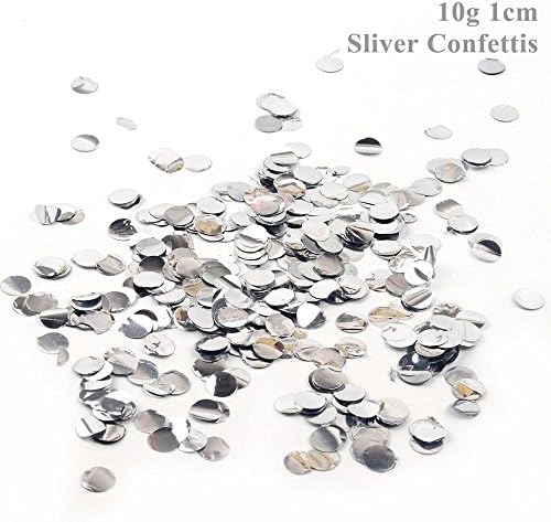 SRQQ 12Inch Happy Birthday Party Confetti Balloon Inflatable Balloon Birthday Decorations 30 40 50 Anniversary Party Favors silver confetti