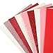 David Angie 9 PCS Red Pink Series Glitter Leather Sheet Valentine's Day Theme Faux Leather Sheet 7.7