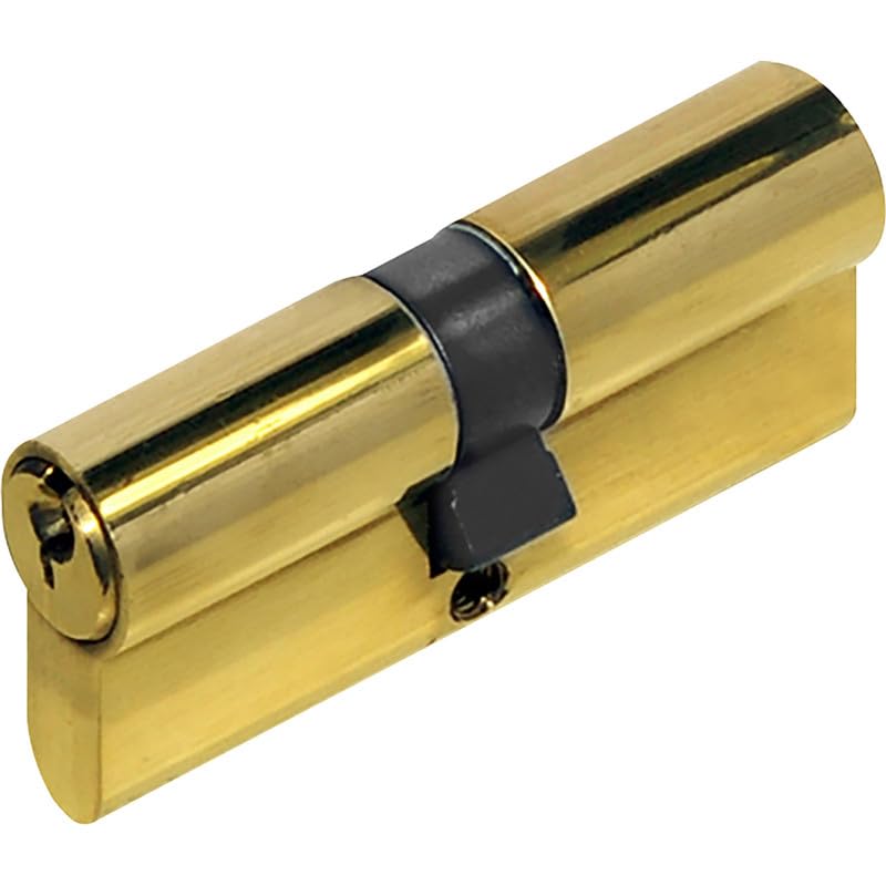 Brass 35/35 Euro Cylinder Lock (70mm), Euro Door Barrel Lock with 3 Keys, Anti-Bump, Anti-Drill and Anti-Pick Door Lock with Key (Brass, 35/35)