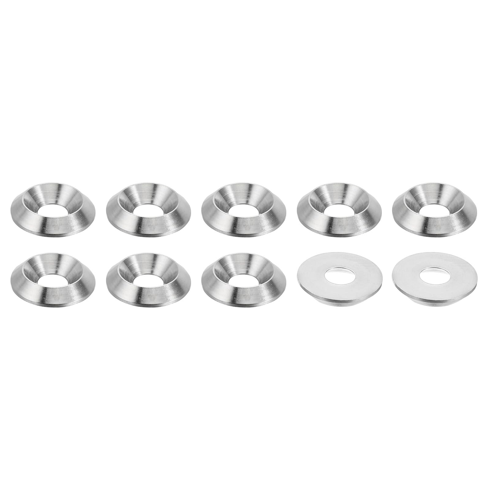 PATIKIL M6 Finish Countersunk Washer, 10pcs 18mm Dia. 3.5mm Tall Solid 304 Stainless Steel CNC Finish Cup Washer Screw Head Gasket for Industrial Construction — image 1