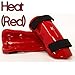 whistlekick Sparring Shin Guards, Heat (Red, Small) with Industry Leading Warranty - Martial Arts Shin Guards/MMA Shin Guards/Taekwondo Shin Guards/Kickboxing Shin Guards