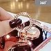 Galaxy Note 8 Case,XIHUA Luxury Crystal Rhinestone Soft Rubber Bumper Bling Diamond Glitter Mirror Makeup Case with Ring Stand Holder for Samsung Galaxy Note 8 - Rose Gold