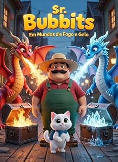Livro Sr. Bubbits em Mundos de Fogo e Gelo História Infantil Ilustrada de Fantasia para Crianças (4-8 anos): Uma aventura mágica sobre coragem, amizade e equilíbrio. ... do Sr. Bubbits e do Gato Bannets Livro 2)