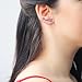 Ear Climber Crawler Cuff Earrings Turquoise Rose Gold Plated