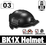 BK1X Tactical Helmet (Black) - Custom Minifigure Piece