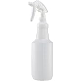 Winco 28 oz White Professional Plastic Spray Bottle with Adjustable Nozzle | Dishwasher safe, BPA-free, Adjustable sprayer, Capacity markings, Chemical resistant, Comfort trigger
