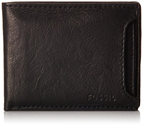 Fossil men s ingram sliding 2-in-1 wallet, black, one s…