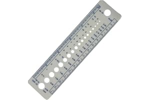 1pc Sizes Knitting Accessories Needle Gauge Inch Sewing Ruler Tool 2-10mm Size Measure Sewing Tools