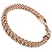 Stainless Steel Rose Gold Color Square Franco Chain Men Bracelet 6mm 9.5