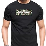 a bape supreme logo vr for Black men T shirt