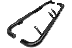 TAC TRUCK ACCESSORIES COMPANY TAC Side Steps Fit 2003-2010 Hummer H2 / H2 SUT (Fit Models with Original Rock Rail) Pickup Truck 3 inches Black Side Bars Nerf Bars Step Rails Running Boards Off Road Exterior Accessories (2 Pieces)