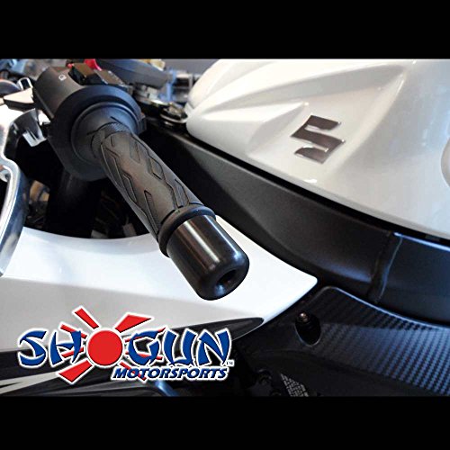 Shogun Motorsports 725-1519 Black Bar End Sliders Suzuki GSXR600 (01-17) GSXR750 (00-17) GSXR1000 (01-16) SV650/S (99-11) GSX-S1000/F (16-17)