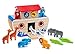 Wooden Noah’s Ark Playset: Educational Chunky Animal Toys in Pairs for Toddlers, ColorfulNon-Toxic Paint, Smooth Edges Safe Figurines Easy to Hold, Preschool Boys and Girls, Motor and Sorting Skills