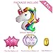 Unicorn Balloons Birthday Party Decorations - Pack of 6, Unicorn Party Supplies Large Rainbow Mylar Balloon for Unicorn Theme Bday Party Decor, First Birthday Party for Girls