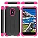 ZTE Imperial Max Case, ZTE Max Duo Case, ZTE Kirk Case [Shockwave Armor]- Pink and Black Hybrid Shock Resistant Silicone and Hard Exterior with Kickstand by Miniturtle® - Pink Hunters Camo